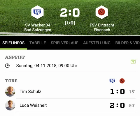 04.11.2018 Wacker Bad Salzungen vs. FS Ein. Eisenach